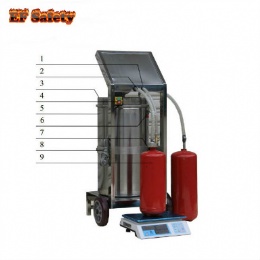 stainless steel fire extinguisher dry powder filling machine